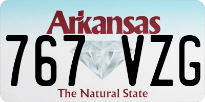 AR license plate 767VZG