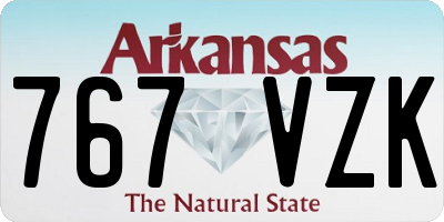 AR license plate 767VZK