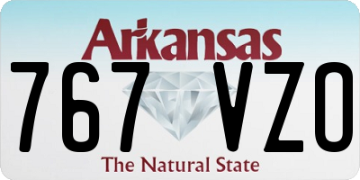 AR license plate 767VZO