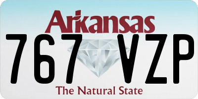 AR license plate 767VZP