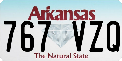 AR license plate 767VZQ