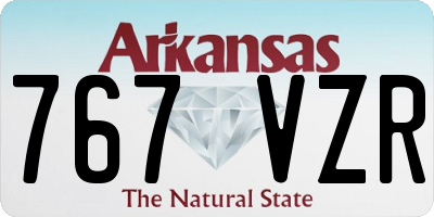 AR license plate 767VZR