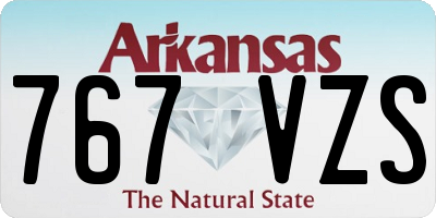 AR license plate 767VZS