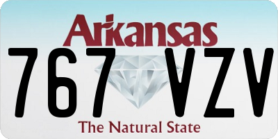 AR license plate 767VZV