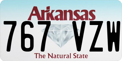 AR license plate 767VZW
