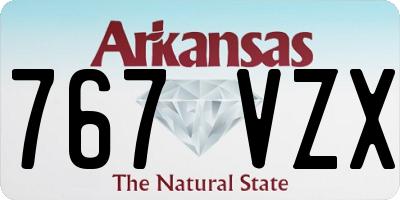 AR license plate 767VZX