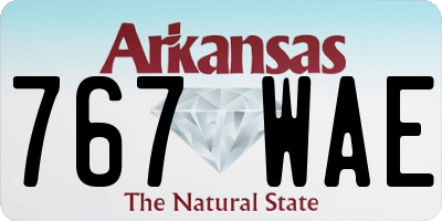 AR license plate 767WAE