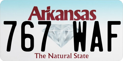 AR license plate 767WAF