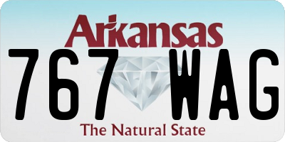 AR license plate 767WAG