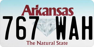 AR license plate 767WAH