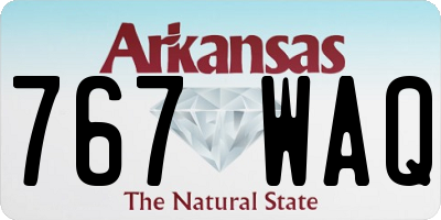 AR license plate 767WAQ