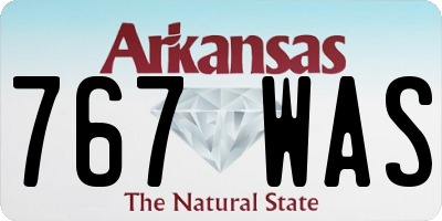 AR license plate 767WAS
