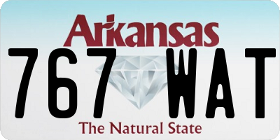 AR license plate 767WAT