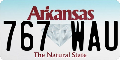 AR license plate 767WAU
