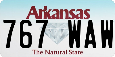 AR license plate 767WAW