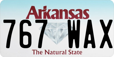 AR license plate 767WAX