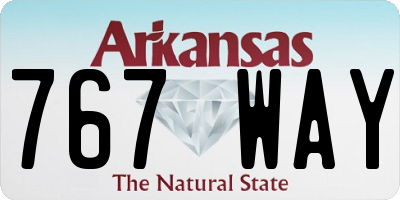 AR license plate 767WAY