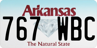 AR license plate 767WBC