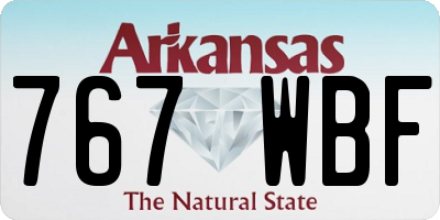 AR license plate 767WBF