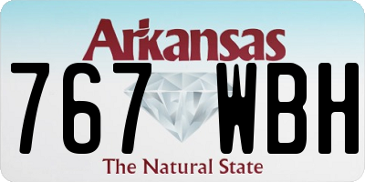 AR license plate 767WBH