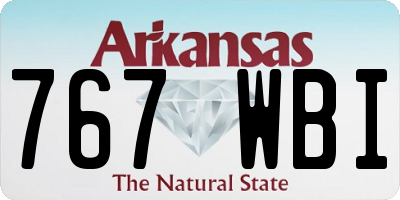 AR license plate 767WBI