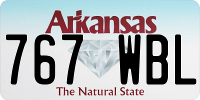 AR license plate 767WBL