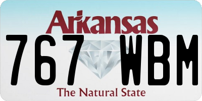 AR license plate 767WBM