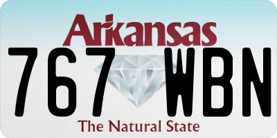 AR license plate 767WBN