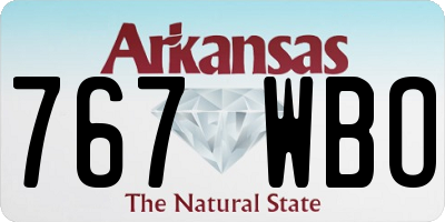 AR license plate 767WBO