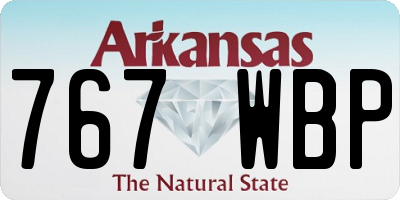 AR license plate 767WBP