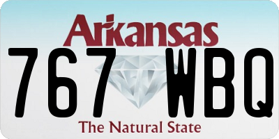 AR license plate 767WBQ