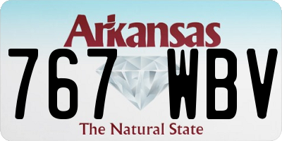 AR license plate 767WBV