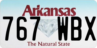 AR license plate 767WBX