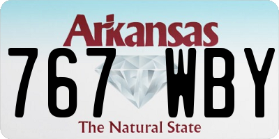 AR license plate 767WBY