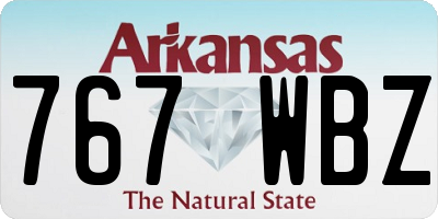 AR license plate 767WBZ