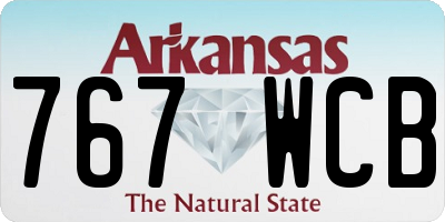 AR license plate 767WCB