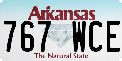 AR license plate 767WCE