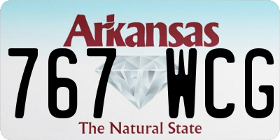 AR license plate 767WCG