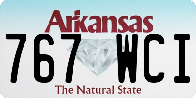 AR license plate 767WCI