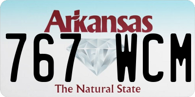 AR license plate 767WCM