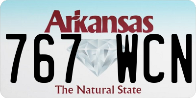 AR license plate 767WCN