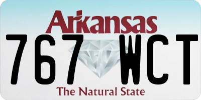 AR license plate 767WCT