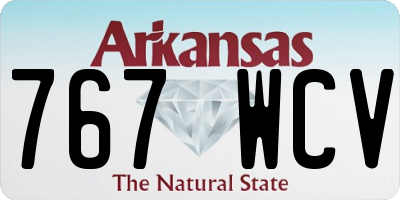 AR license plate 767WCV