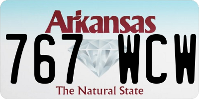 AR license plate 767WCW