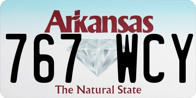 AR license plate 767WCY