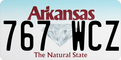AR license plate 767WCZ