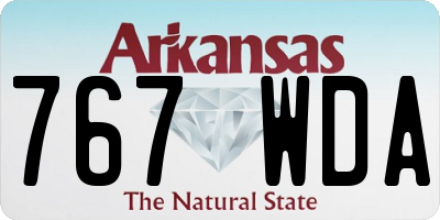 AR license plate 767WDA