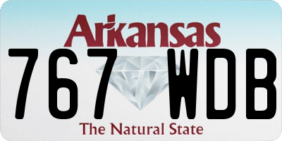 AR license plate 767WDB