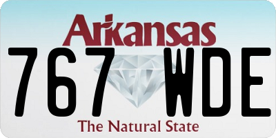 AR license plate 767WDE