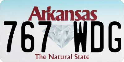 AR license plate 767WDG
